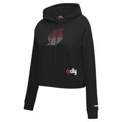 Portland Trail Blazers Pro Standard Women's Jewels Cropped Pullover Hoodie - Black outlet