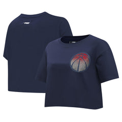 Washington Wizards Pro Standard Women's Jewels Boxy Cropped T-Shirt - Navy shop