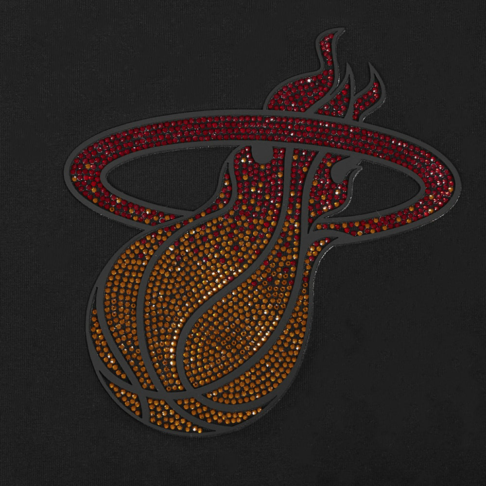 Miami Heat Pro Standard Women's Jewels Boxy Cropped T-Shirt - Black online