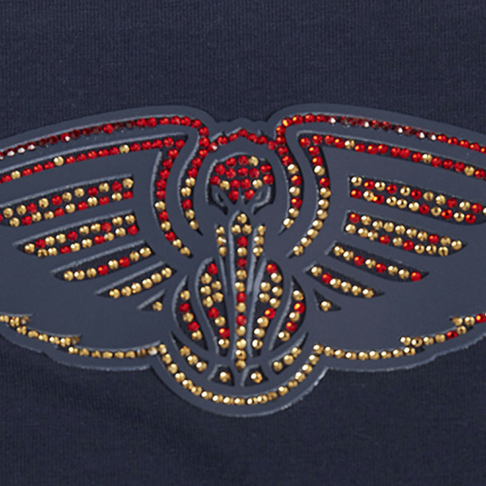 New Orleans Pelicans Pro Standard Women's Jewels Boxy Cropped T-Shirt - Navy discount