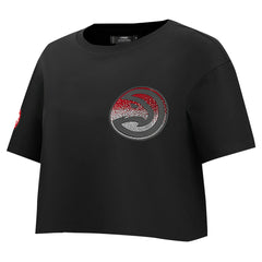 Atlanta Hawks Pro Standard Women's Jewels Boxy Cropped T-Shirt - Black outlet