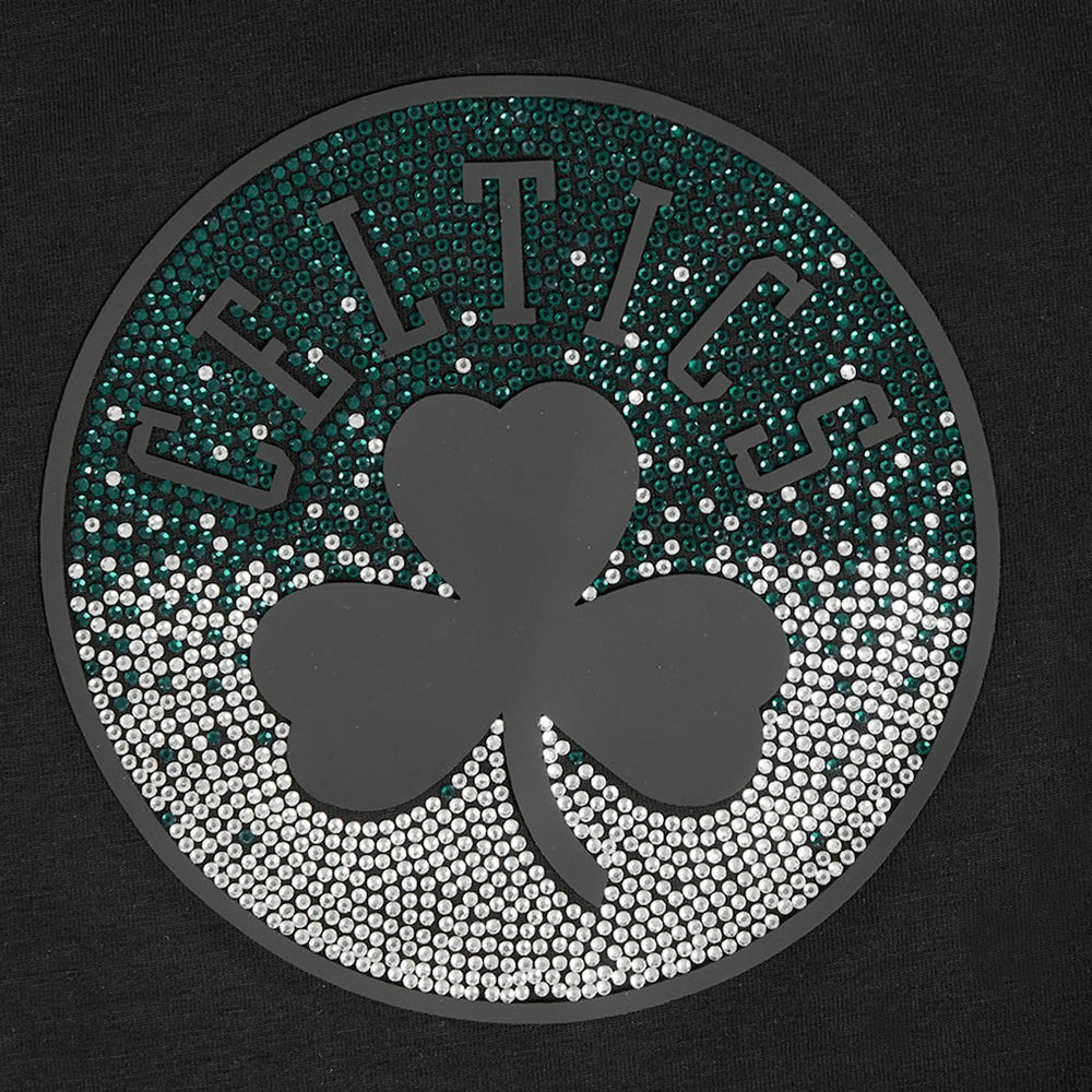 Boston Celtics Pro Standard Women's Jewels Boxy Cropped T-Shirt - Black for sale
