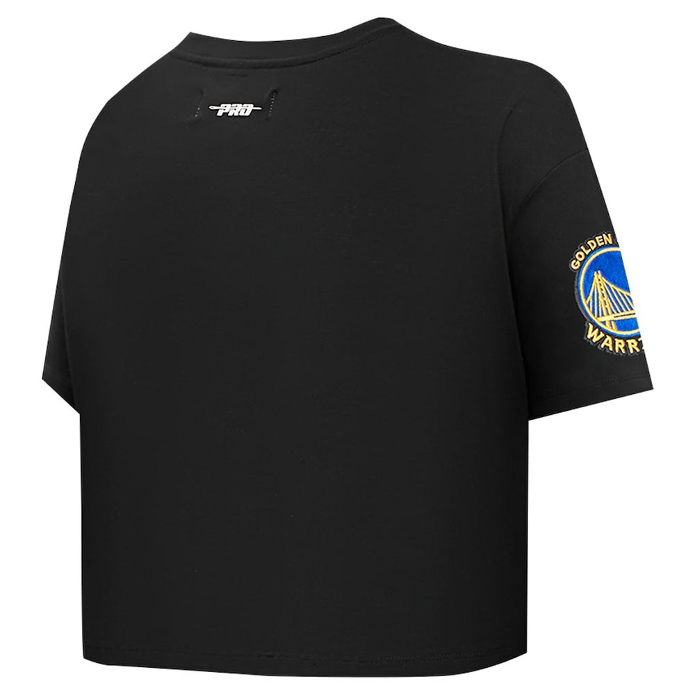Golden State Warriors Pro Standard Women's Jewels Boxy Cropped T-Shirt sale - Black sale