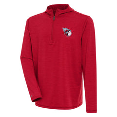 Cleveland Guardians Antigua Tidy Quarter-Zip Hoodie Heather Red