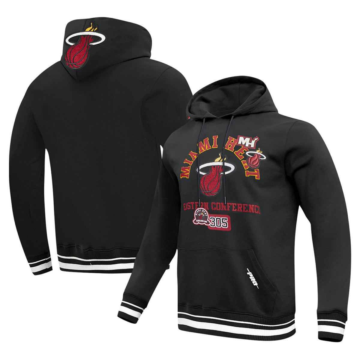 Miami Heat Pro Standard Area Code Pullover Hoodie - Black on sale