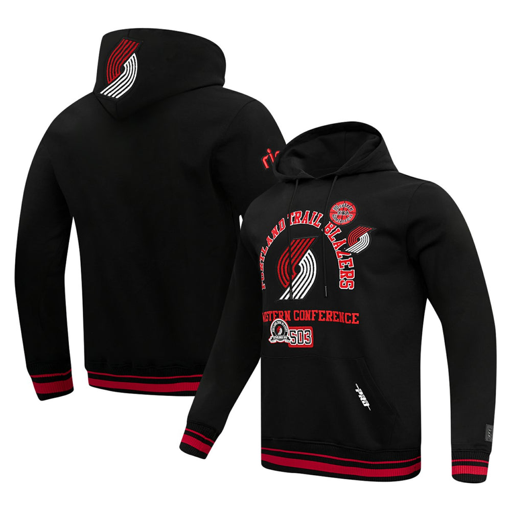 Portland Trail Blazers Pro Standard Area Code Pullover Hoodie - Black sale