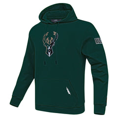 Milwaukee Bucks Pro Standard Split Logo Pullover Hoodie - Hunter Green on sale