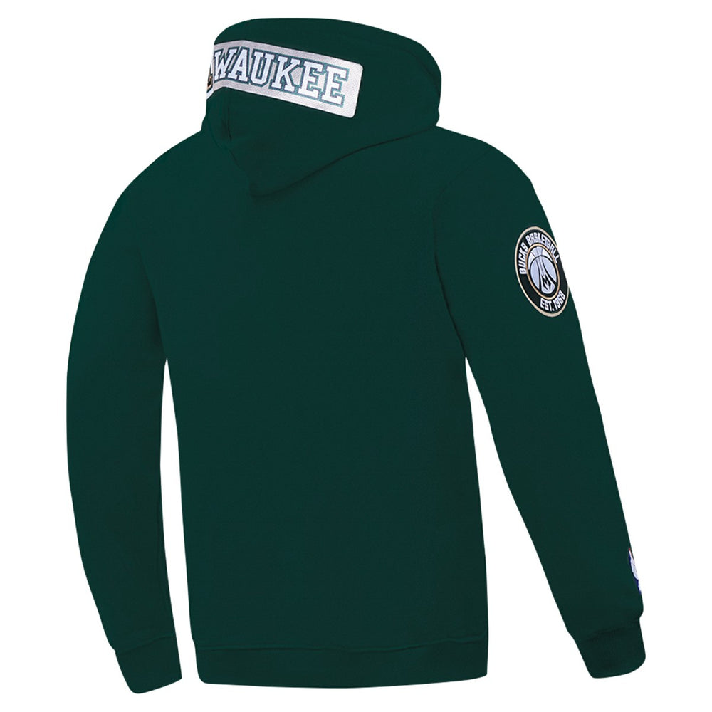 Milwaukee Bucks Pro Standard Split Logo Pullover Hoodie - Hunter Green on sale