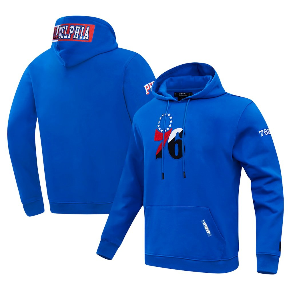 Philadelphia 76ers Pro Standard Split Logo Pullover Hoodie - Royal for sale
