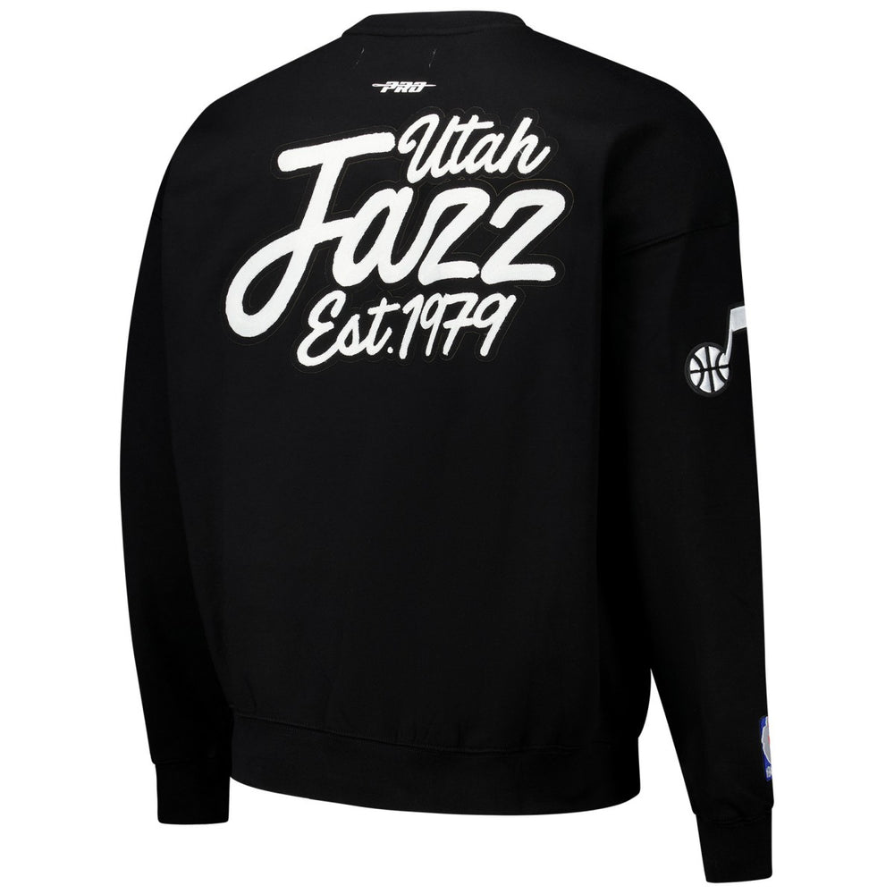 Utah Jazz Pro Standard Paint the City Drop Shoulder Sweatshirt - Black shop