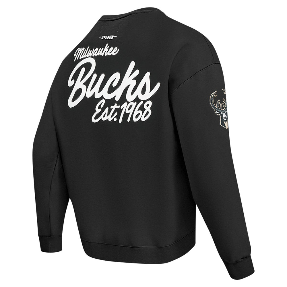 Milwaukee Bucks Pro Standard Paint the City Drop Shoulder Sweatshirt - Black for sale