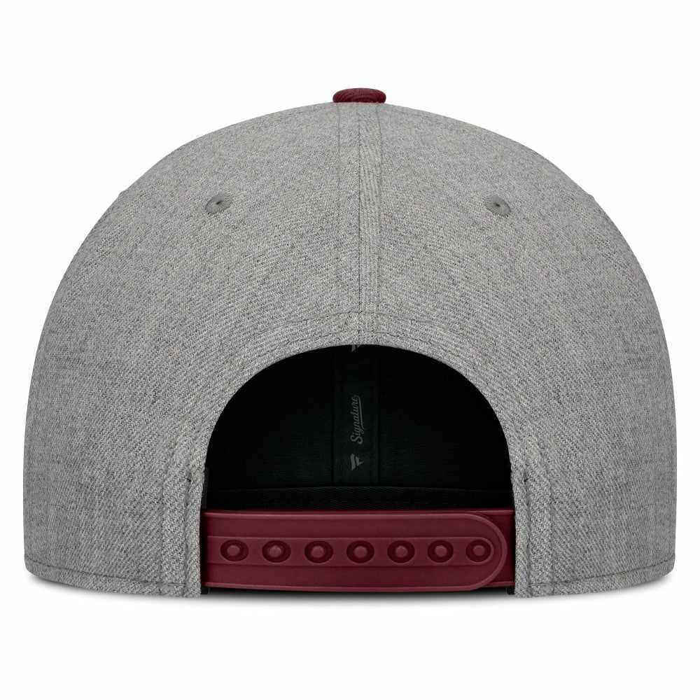 Los Angeles Angels Elements Felt Chainstitch Snapback Hat Gray/Maroon