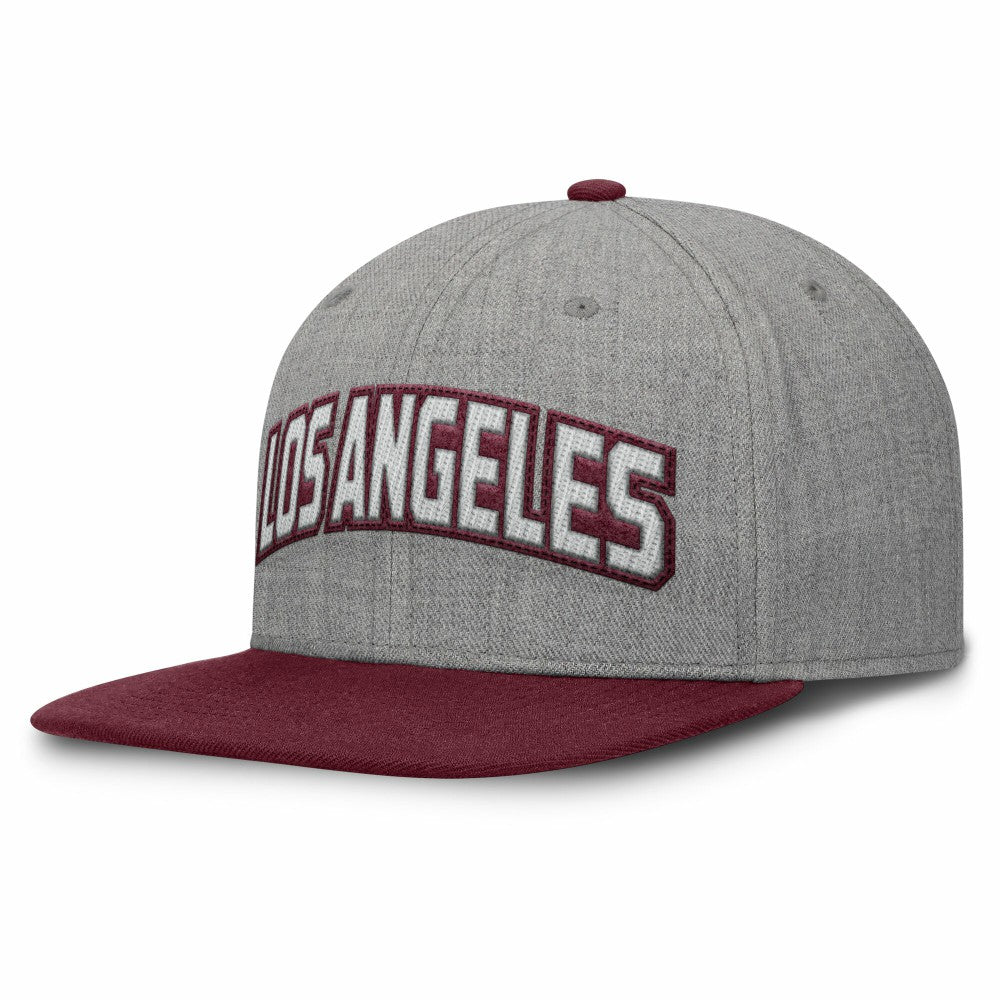 Los Angeles Dodgers Elements Felt Chainstitch Snapback Hat Gray/Maroon