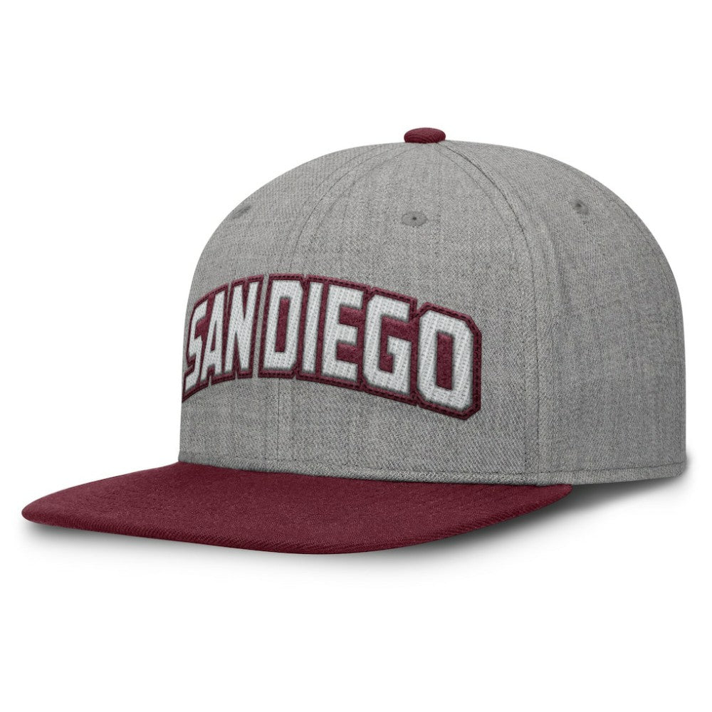 San Diego Padres Elements Felt Chainstitch Snapback Hat Gray/Maroon
