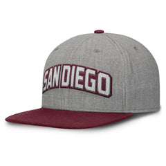 San Diego Padres Elements Felt Chainstitch Snapback Hat Gray/Maroon