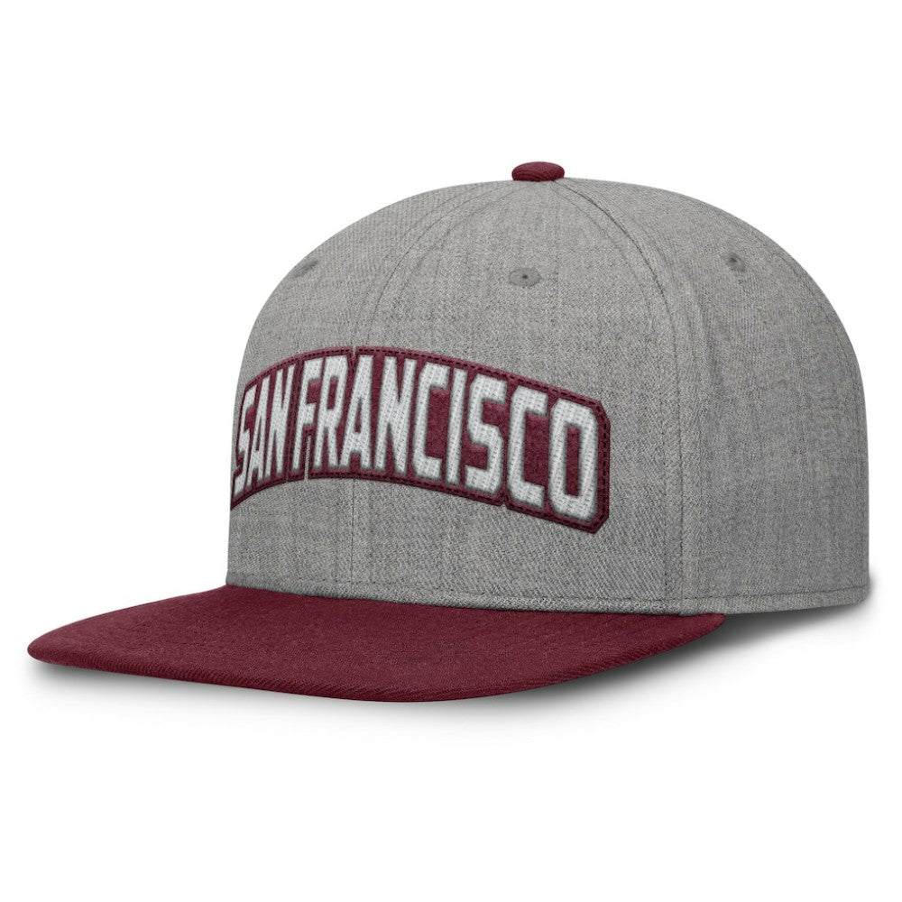 San Francisco Giants Elements Felt Chainstitch Snapback Hat Gray/Maroon