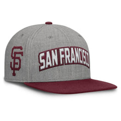 San Francisco Giants Elements Felt Chainstitch Snapback Hat Gray/Maroon