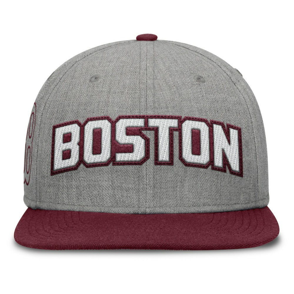 Boston Red Sox Elements Felt Chainstitch Snapback Hat Gray/Maroon