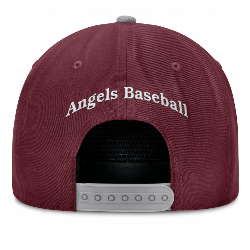 Los Angeles Angels Front Office Snapback Hat Wine