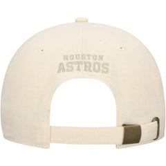 Houston Astros Front Office Leather Patch Adjustable Hat Cream