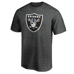 Las Vegas Raiders Primary Logo T-Shirt - Heather Charcoal for sale