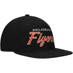 Philadelphia Flyers Mitchell & Ness Core Team Script 2.0 Snapback Hat - Black Hats