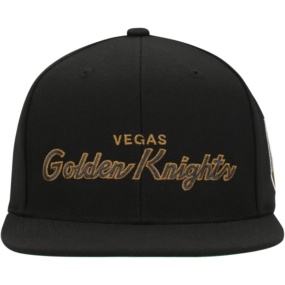 Vegas Golden Knights Mitchell & Ness Core Team Script 2.0 Snapback Hat - Black Hats