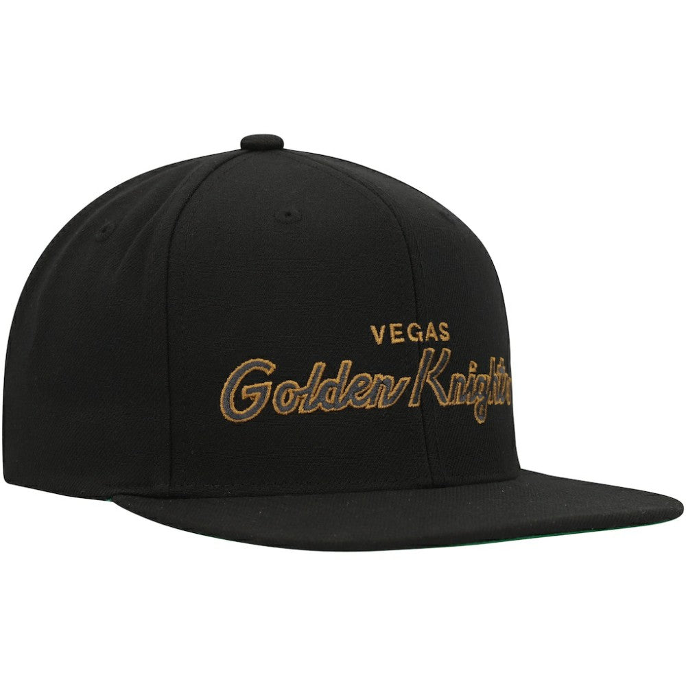 Vegas Golden Knights Mitchell & Ness Core Team Script 2.0 Snapback Hat - Black Hats