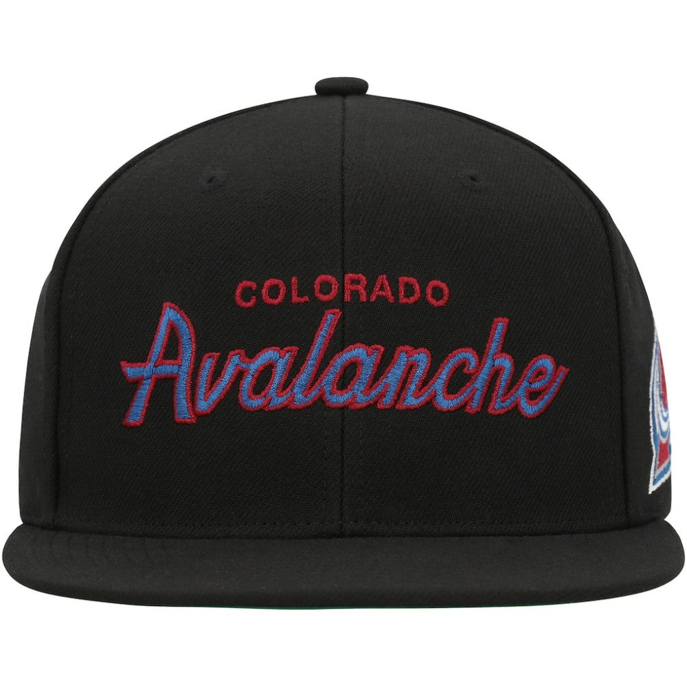 Colorado Avalanche Mitchell & Ness Core Team Script 2.0 Snapback Hat - Black Hats
