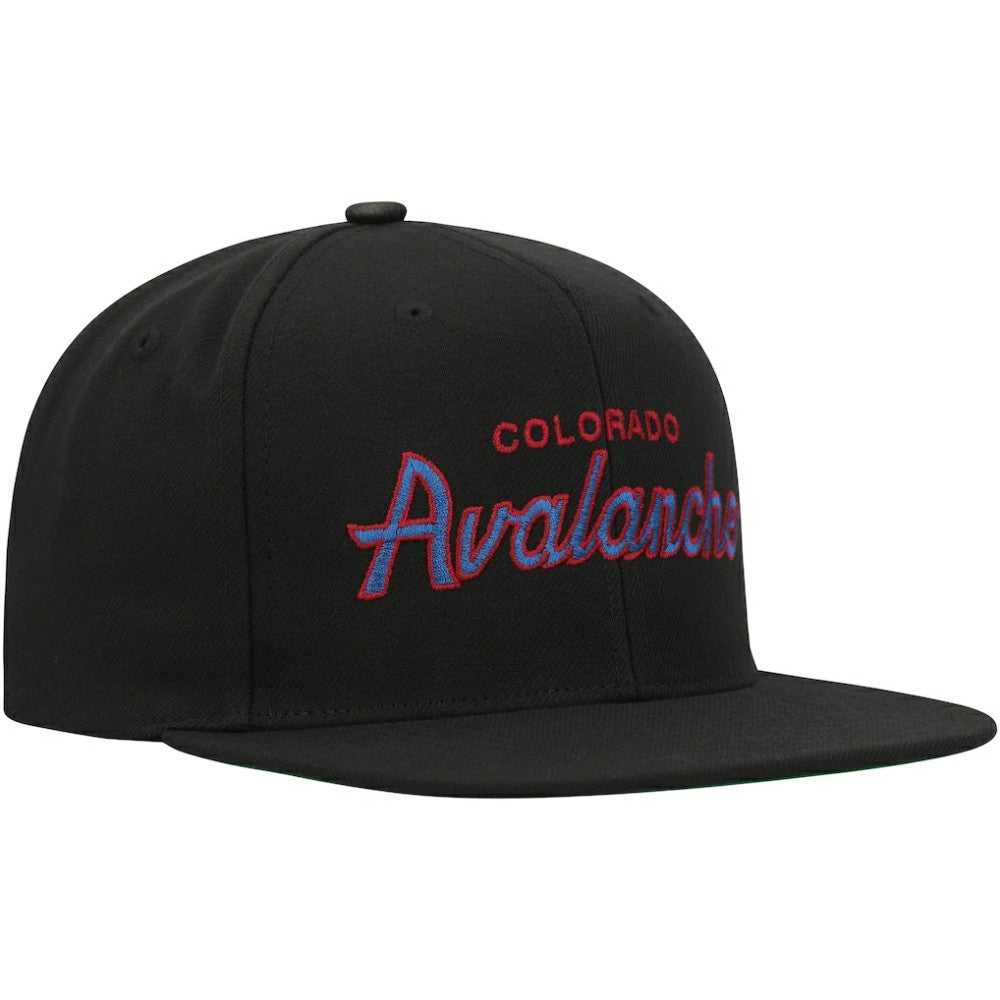 Colorado Avalanche Mitchell & Ness Core Team Script 2.0 Snapback Hat - Black Hats