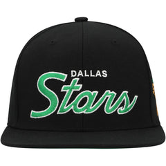 Dallas Stars Mitchell & Ness Core Team Script 2.0 Snapback Hat - Black Hats