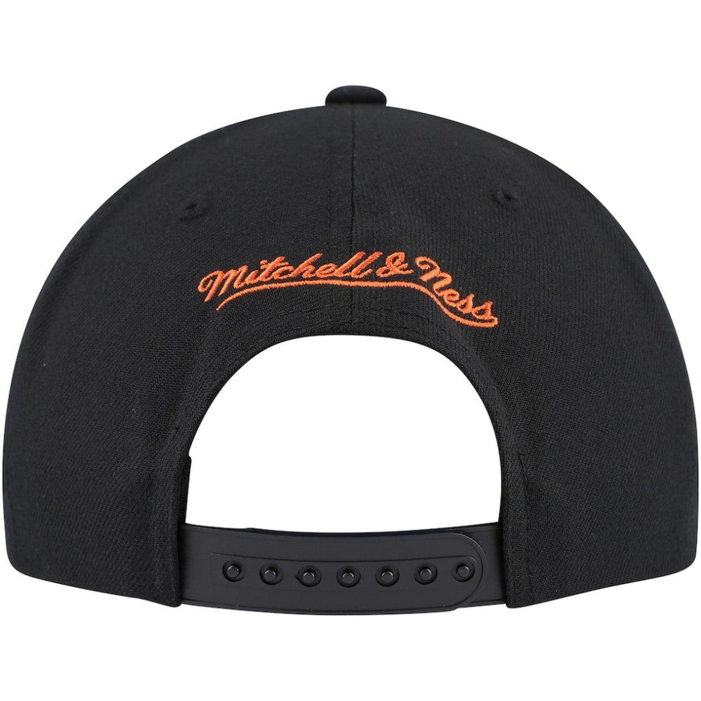 Edmonton Oilers Mitchell & Ness Core Team Script 2.0 Snapback Hat - Black Hats