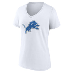 Detroit Lions Women's Primary Logo V-Neck T-Shirt - White on sale