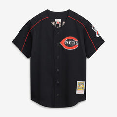 Ken Griffey Jr. Cincinnati Reds Cooperstown Collection Authentic Mesh Batting Practice Jersey Black