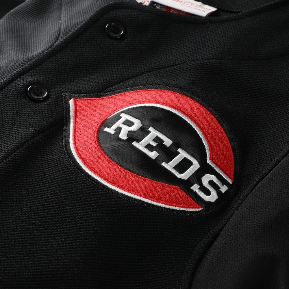 Ken Griffey Jr. Cincinnati Reds Cooperstown Collection Authentic Mesh Batting Practice Jersey Black