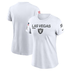 Las Vegas Raiders Women's 2024 Salute To Service Legend Performance T-Shirt - White outlet