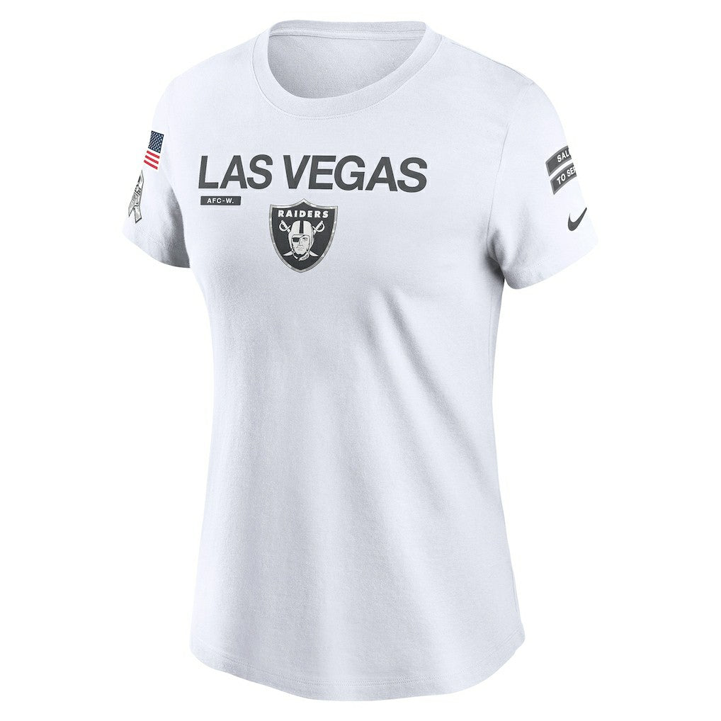 Las Vegas Raiders Women's 2024 Salute To Service Legend Performance T-Shirt - White outlet