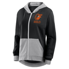 Baltimore Orioles Women's Hit It French Terry Full-Zip Hoodie Black