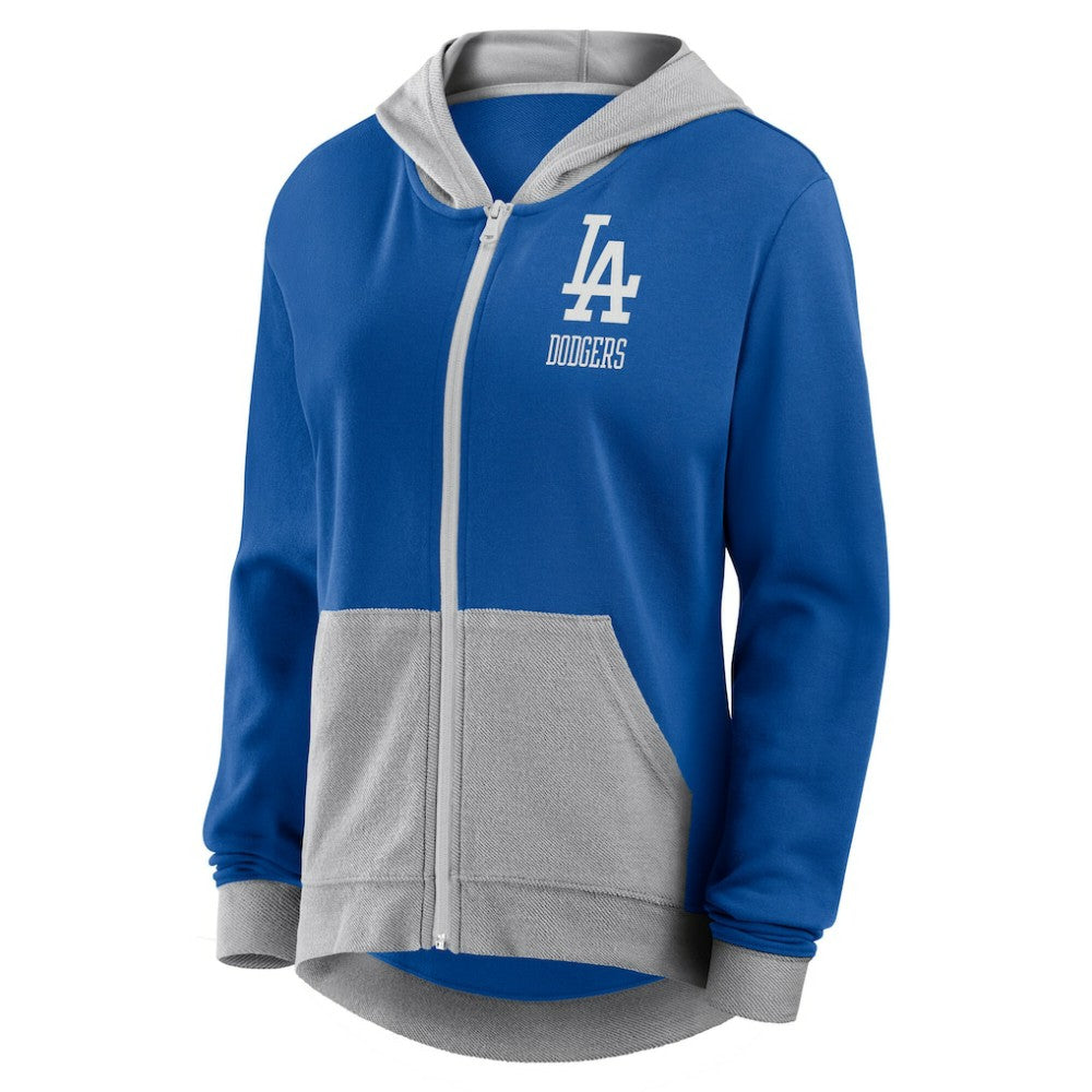 Los Angeles Dodgers Women's Hit It French Terry Full-Zip Hoodie Royal