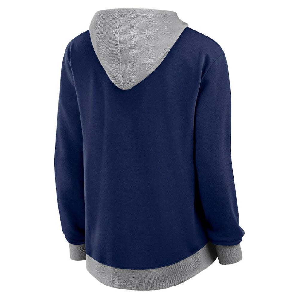 Atlanta Braves Women's Hit It French Terry Full-Zip Hoodie Navy