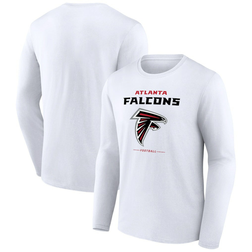 Atlanta Falcons Team Lockup Long Sleeve T-Shirt - White online