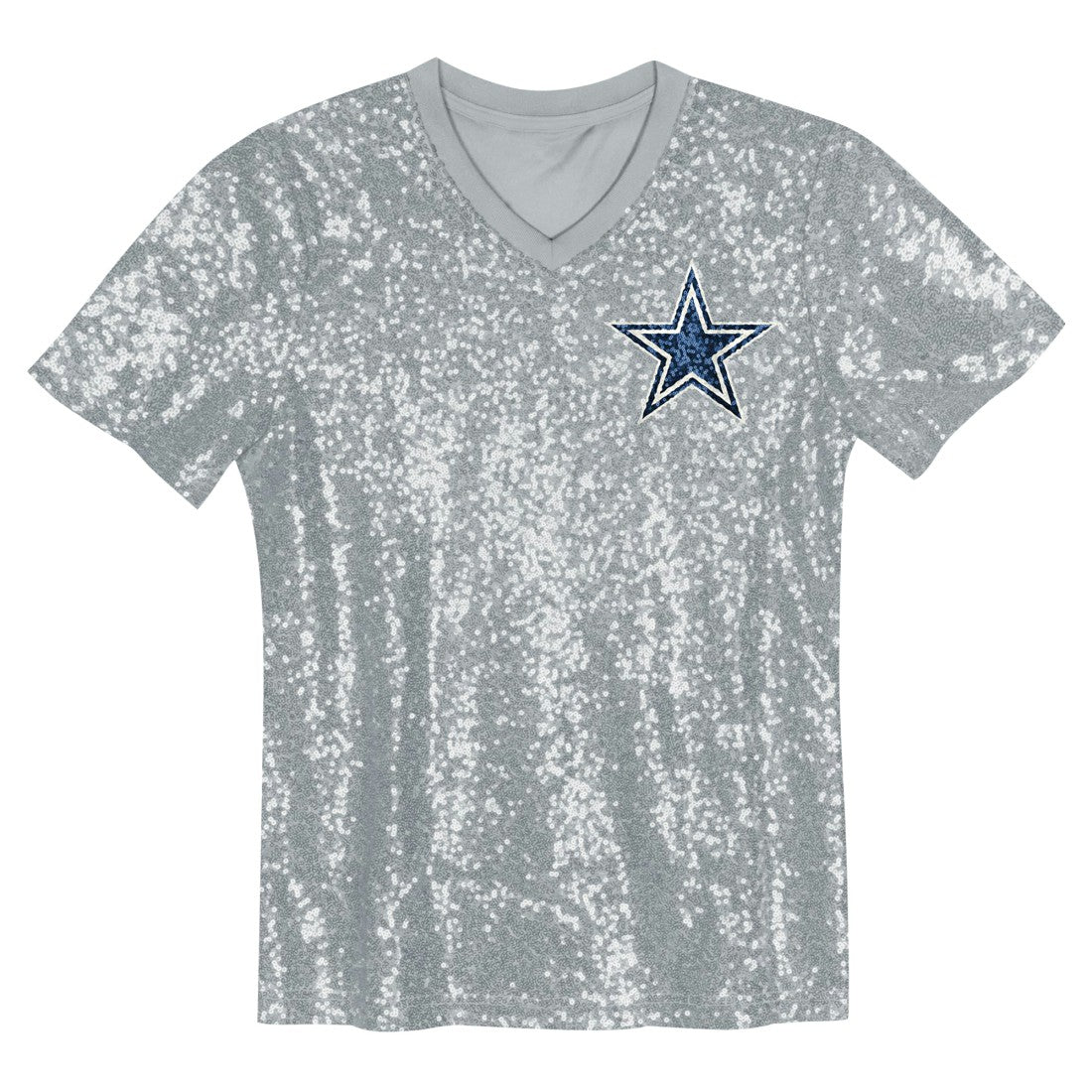 CeeDee Lamb Dallas Cowboys Girls Youth Sequin V-Neck Fashion Jersey - Silver online
