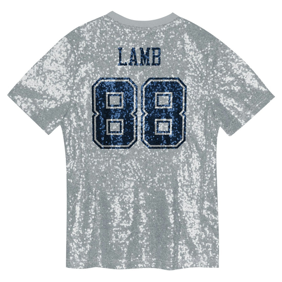 CeeDee Lamb Dallas Cowboys Girls Youth Sequin V-Neck Fashion Jersey - Silver online