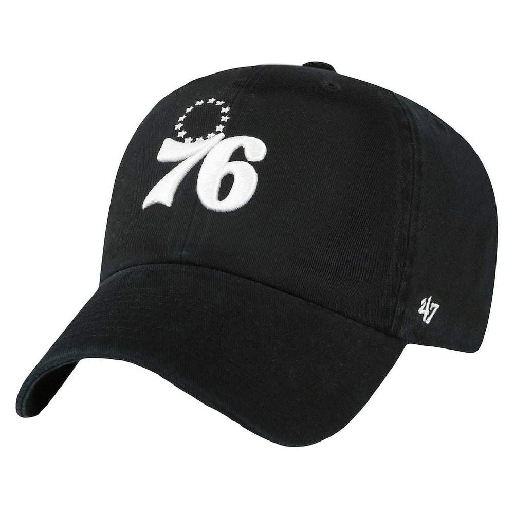 Philadelphia 76ers '47 Core Logo Clean Up Adjustable Hat - Black shop