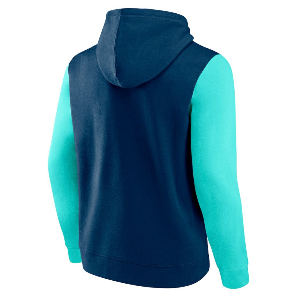 Seattle Kraken Logo Athletic Deliver Fleece Pullover Hoodie - Navy Hoodies
