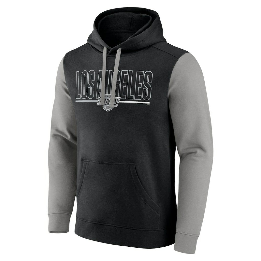 Los Angeles Kings Logo Athletic Deliver Fleece Pullover Hoodie - Black Hoodies