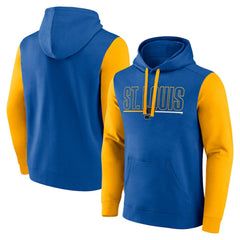 St. Louis Blues Logo Athletic Deliver Fleece Pullover Hoodie - Blue Hoodies