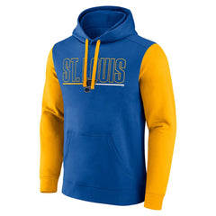 St. Louis Blues Logo Athletic Deliver Fleece Pullover Hoodie - Blue Hoodies