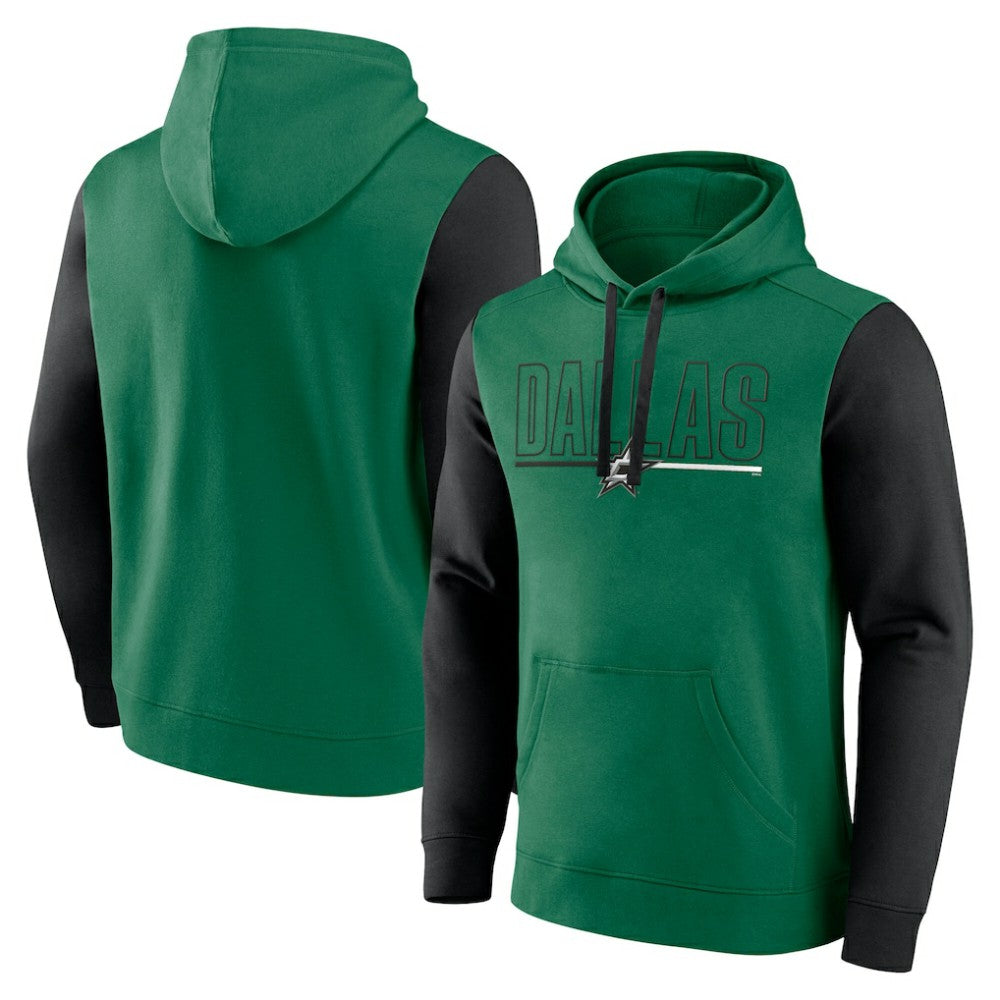 Dallas Stars Logo Athletic Deliver Fleece Pullover Hoodie - Kelly Green Hoodies