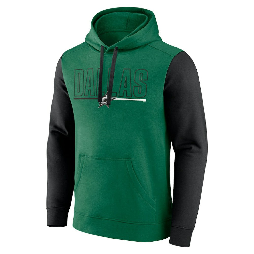 Dallas Stars Logo Athletic Deliver Fleece Pullover Hoodie - Kelly Green Hoodies